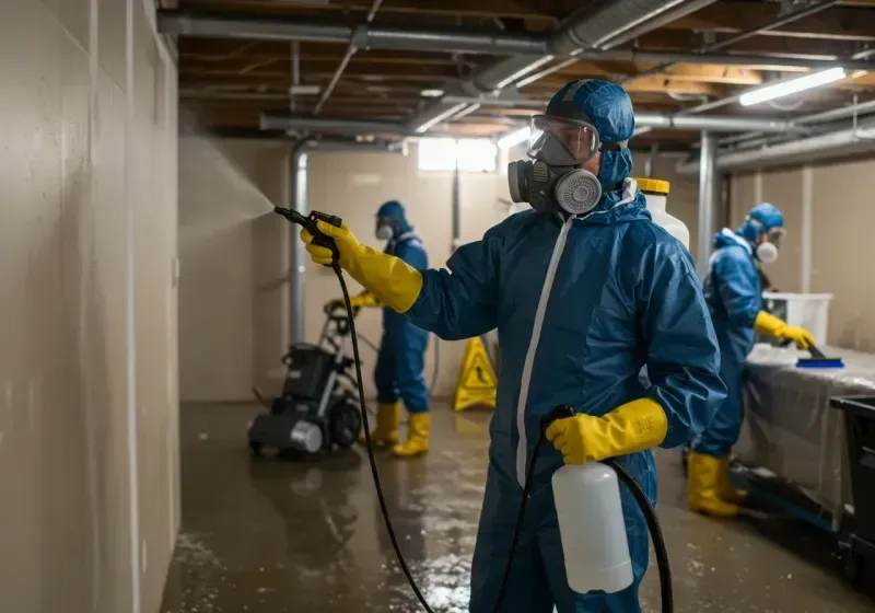 Basement Sanitization and Antimicrobial Treatment process in Peculiar, MO