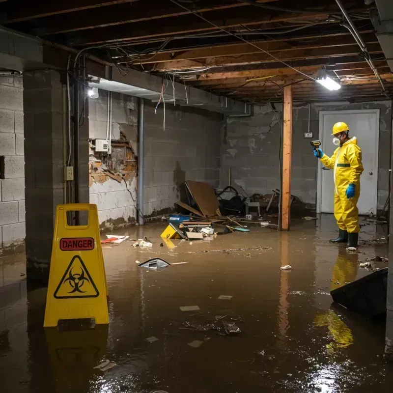 Flooded Basement Electrical Hazard in Peculiar, MO Property