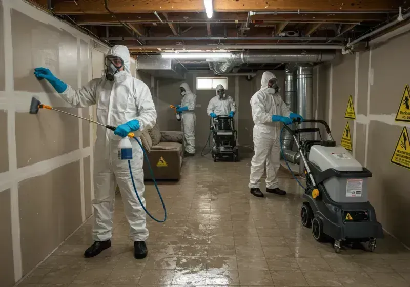 Basement Moisture Removal and Structural Drying process in Peculiar, MO